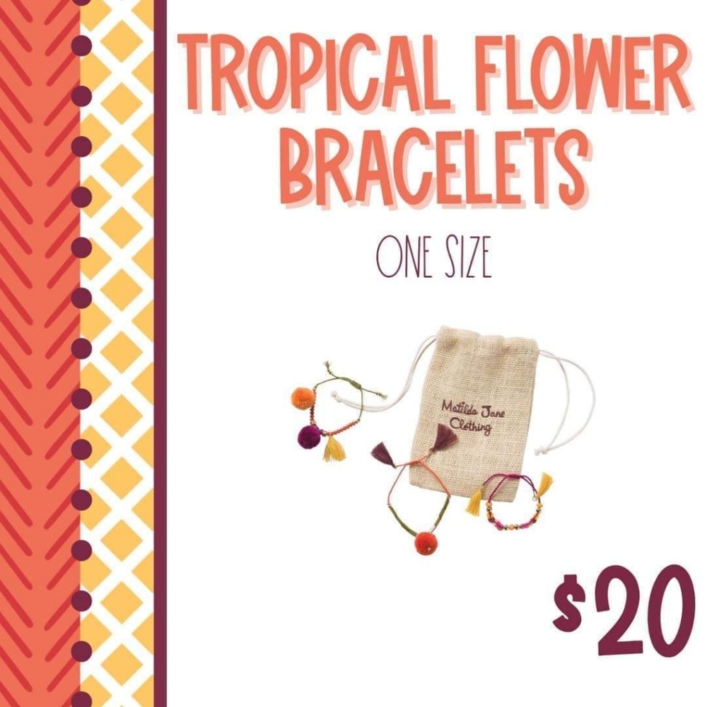 Matilda Jane tropical flowers bracelets NWT